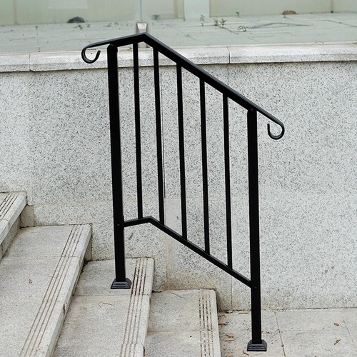 Outdoor black steel handrail - steel,