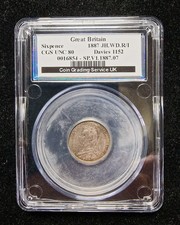 1887 Victoria R/I SIXPENCE