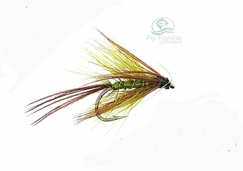 Olive dabbler trout flies - olive,