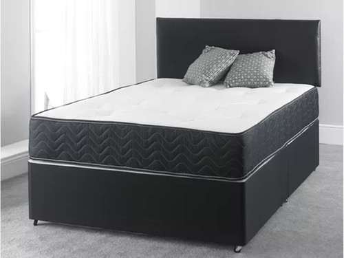 3ft divan bed set - divan, black