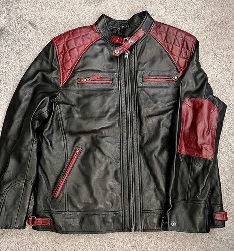 Gents black leather jacket - gents,