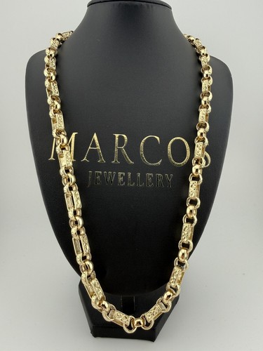 9ct gold gypsy chain - gold, 25"
