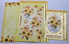 Hunkydory Sweetest Sunflowers Floral Deco Large Decoupage Card Kit P&P Discou ed