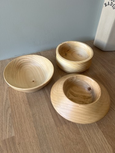 Hand turned wooden - wooden, bowls