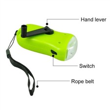 .Mini LED Hand Crank Dynamo