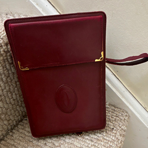 Cartier burgundy leather - cartier,