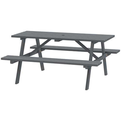 Outdoor wooden picnic - wooden, table