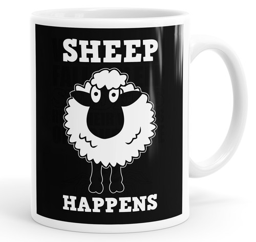 Sheep happens funny - happens, slogan