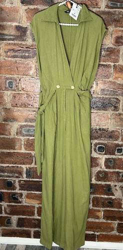 Zara olive green jumpsuit - zara,
