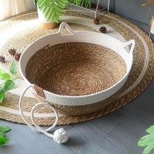 Rattan Cat Basket Bed with