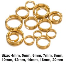 Gold Keyring Split Rings Key