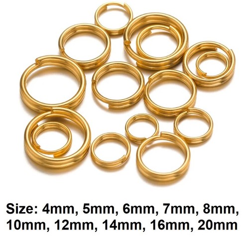 Gold keyring split - rings, key