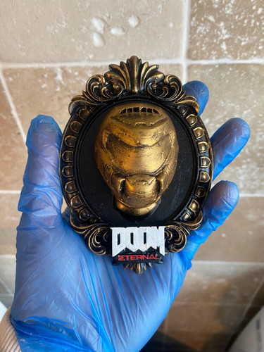 Doom slayer helmet wall - doom, art