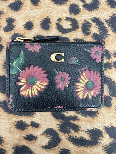 Coach black floral leather - coach,