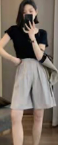 Pleated light grey culottes - light,