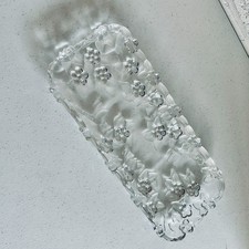 Walther Rose Moulded Glass Tray - Rose Pattern