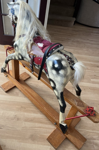Vintage spotted wooden - spotted, rocking