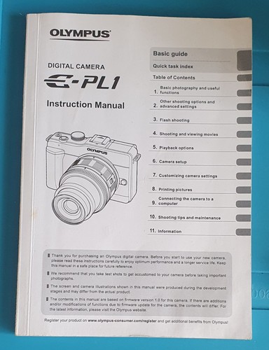 Olympus pen pl1 user - olympus, e-pl1