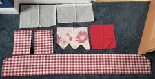 Laura Ashley Fabric Bundle Remnants Red Grey Floral Check Gingham