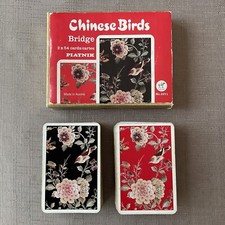 PIATNIK Playing Cards "Chinese Birds" No 2271 - 1982 Vienna - Dual Bridge Deck