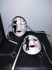 A Pair of Fancy Faces New Orleans Porcelain Wall Masks