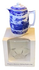 Stunning Vintage Ringtons Maling Willow Pattern Replica Lidded Jug by Wade