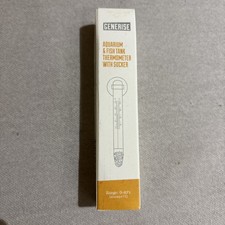 Fish Tank Tropical Aquarium Thermometer Floating Tempered Glass Sucker Easy Read