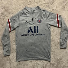 Nike Jordan PSG Football Training Tracksuit Top Jacket 2021/2022 Grey - Small