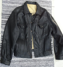 Levi’s Black Leather Trucker