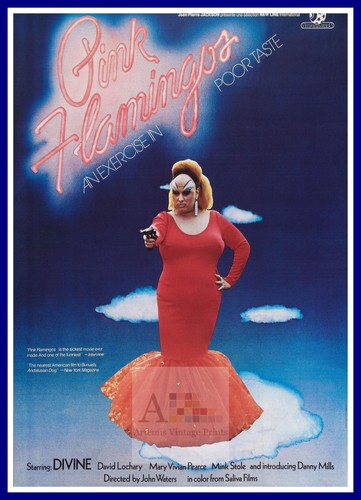 Pink flamingos movie poster - pink,