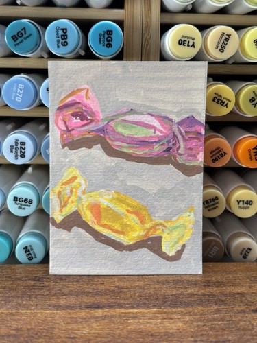 Aceo original acrylic - aceo,
