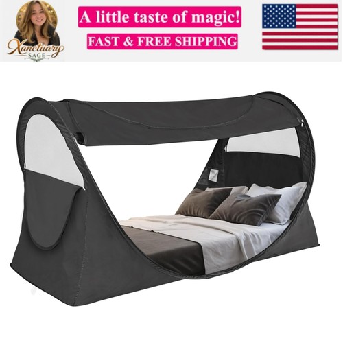 Privacy pop bed tent - up,