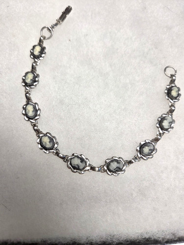 Vtg nos silver - tone, black