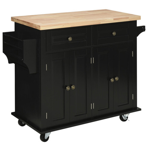 Kitchen island cart black - kitchen,