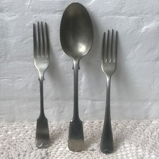 Vintage YUKON SILVER FORK & REIS DUBLIN & DEBESCO NICKEL SILVER FORK CUTLERY LOT