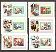 FIRE FIGHTING  2001 REPUBLIC OF GUINEA *IMPERF* 6 MINI SHEETLETS TOTAL 6 STAMPS