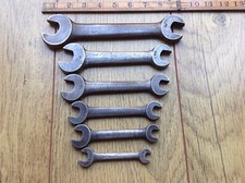 6 Vintage USA Billings Spanners 1/2" To 1/8"Whitworth.