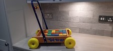 Vintage Wooden Pushlong Baby