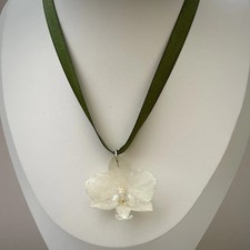 Real Orchid Flower Necklace
