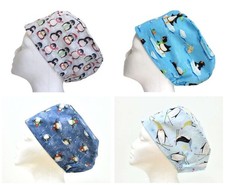 Peguins Christmas Scrub Cap Doctor Nurse Surgeon ODP Hospital Hat Threatre Vet