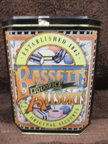 Bassett licorice empty tin - licorice,