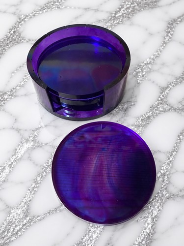 Handmade resin coaster set - resin,