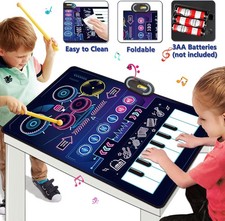 Musical Mat Educational Music Toy For Kids With 6 Instrument Sounds 2 Drumsticks