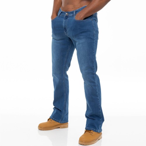 Enzo mens bootcut jeans - bootcut,
