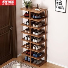 6/8 Tier Wooden Shoe Rack Home