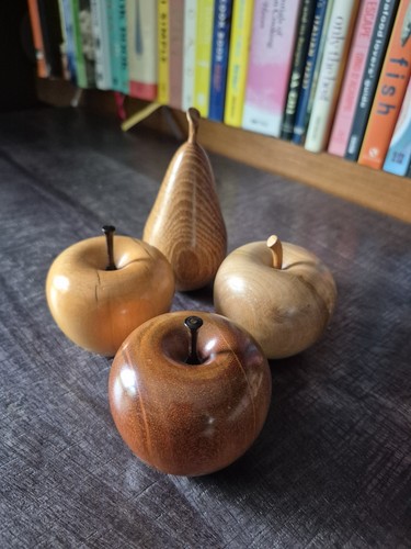 Vintage hand turned wooden - hand,