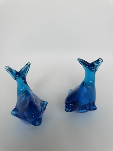 Murano style blue - glass, fish