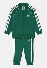 Adidas Originals SST Junior full Tracksuit Kids Zip Track Dark Green 3-8 Years