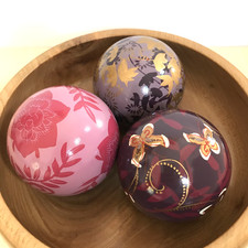 Decorative Wooden Balls Set of