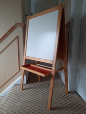IKEA Double-Sided Whiteboard Blackboard Kids Easel with Paper Roll Holder